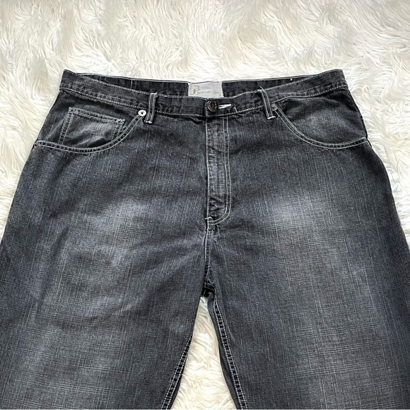 VTG Jeanuin Bleu Loose Baggy Acid Wash Jeans Gray Denim 40x34 (41x33) Y2K - Picture 4 of 13